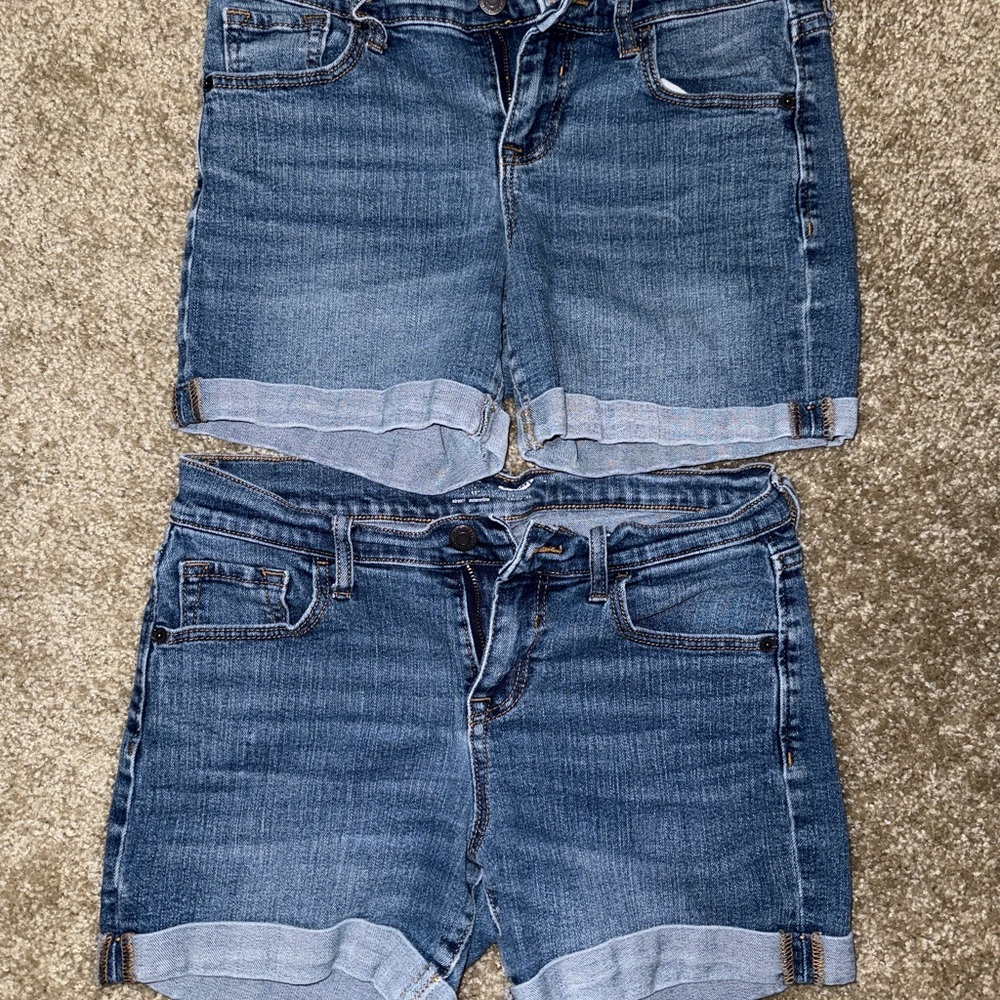 Old Navy Blue Jean Shorts with Cuffed Hems